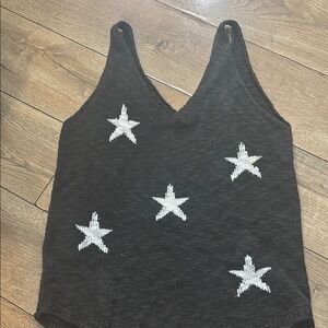 Wishlist Gray Fitted Embellished Tank Top